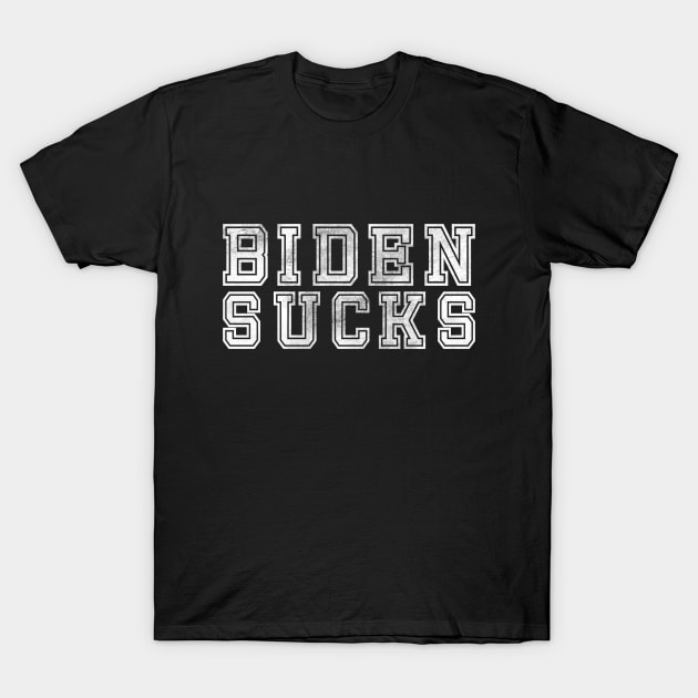 Joe Biden Sucks Not My President 2020 Pro America Pro Trump Retro Vintage Sports Jersey Font T-Shirt by acatalepsys 